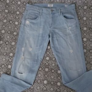 Distressed jean capris by AGoldE